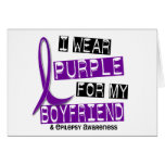 I Wear Purple For My Boyfriend 37 Epilepsy Greeting Cards