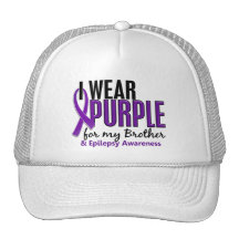 I Wear Purple For My Brother 10 Epilepsy Mesh Hats