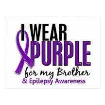 I Wear Purple For My Brother 10 Epilepsy Post Card