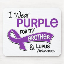 I Wear Purple For My Brother 42 Lupus Mouse Mat