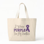 I Wear Purple For My Brother (Purple Ribbon) Tote Bag