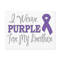 I Wear Purple For My Brother (Purple Ribbon)