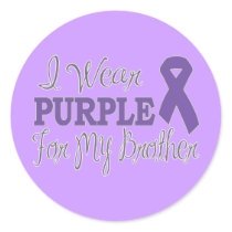 I Wear Purple For My Brother (Purple Ribbon)