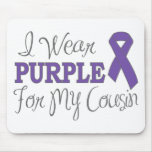 I Wear Purple For My Cousin (Purple Ribbon) mousepads