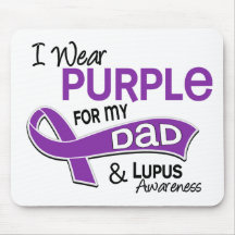 I Wear Purple For My Dad 42 Lupus Mouse Mats