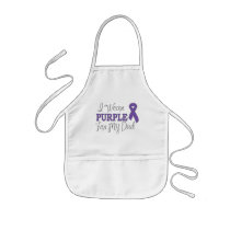 I Wear Purple For My Dad (Purple Ribbon) Apron