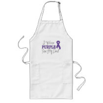 I Wear Purple For My Dad (Purple Ribbon) Apron