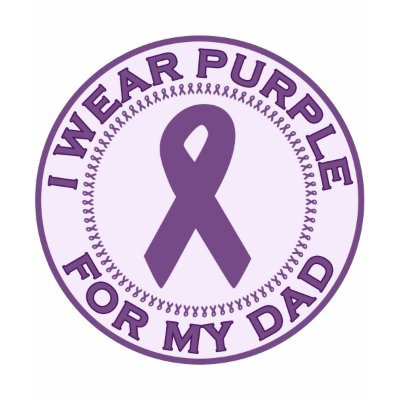 I Wear Purple For My Dad Tee Shirt by SupportTees
