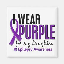 I Wear Purple For My Daughter 10 Epilepsy Magnets