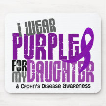 I Wear Purple For My Daughter 6 Crohn’s Disease Mouse Pads