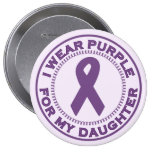 I Wear Purple For My Daughter Pin
