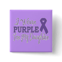 I Wear Purple For My Daughter (Purple Ribbon)