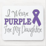 I Wear Purple For My Daughter (Purple Ribbon) mousepads