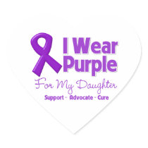 I Wear Purple For My Daughter Sticker