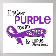 I Wear Purple For My Father 42 Lupus Poster