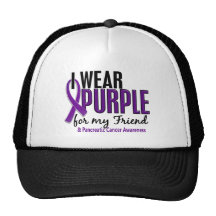 I Wear Purple For My Friend 10 Pancreatic Cancer Trucker Hat