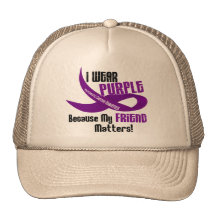 I Wear Purple For My Friend 33 PANCREATIC CANCER Hat