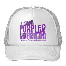 I Wear Purple For My Friend 6.4 Cystic Fibrosis Trucker Hat