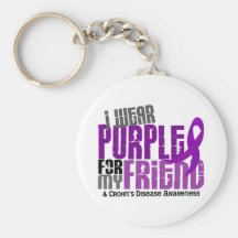 I Wear Purple For My Friend 6 Crohn’s Disease Keychains