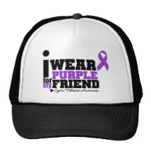 I Wear Purple For My Friend Cystic Fibrosis Trucker Hat