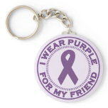 I Wear Purple For My Friend keychains