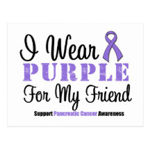 I Wear Purple For My Friend Postcards