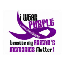 I Wear Purple For My Friend’s Memories 33 Postcards