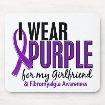 I Wear Purple For My Girlfriend 10 Fibromyalgia Mousemats