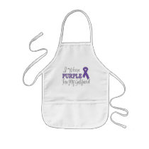 I Wear Purple For My Girlfriend (Purple Ribbon) Aprons