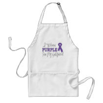 I Wear Purple For My Girlfriend (Purple Ribbon) Apron