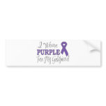 I Wear Purple For My Girlfriend (Purple Ribbon) bumper stickers
