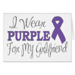 I Wear Purple For My Girlfriend (Purple Ribbon) cards