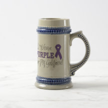 I Wear Purple For My Girlfriend (Purple Ribbon) Coffee Mugs