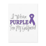 I Wear Purple For My Girlfriend (Purple Ribbon) postcards