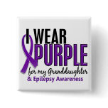 I Wear Purple For My Granddaughter 10 Epilepsy buttons