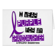 I Wear Purple For My Granddaughter 37 Epilepsy Card