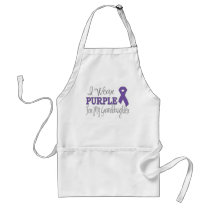 I Wear Purple For My Granddaughter (Purple Ribbon) Aprons