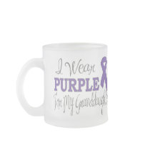 I Wear Purple For My Granddaughter (Purple Ribbon) Coffee Mugs
