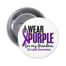 I Wear Purple For My Grandma 10 Lupus Pins