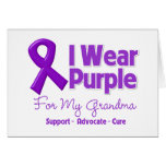 I Wear Purple For My Grandma Greeting Cards