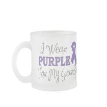 I Wear Purple For My Grandpa (Purple Ribbon) Mugs