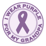 I Wear Purple For My Grandpa stickers