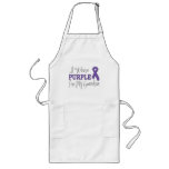 I Wear Purple For My Grandson (Purple Ribbon) aprons