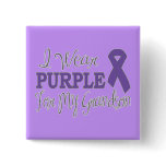 I Wear Purple For My Grandson (Purple Ribbon) buttons
