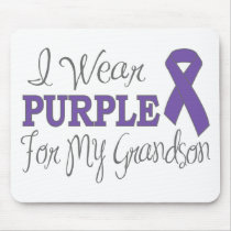I Wear Purple For My Grandson (Purple Ribbon)