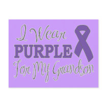I Wear Purple For My Grandson (Purple Ribbon)