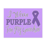 I Wear Purple For My Grandson (Purple Ribbon) postcards