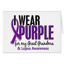 I Wear Purple For My Great Grandma 10 Lupus Cards