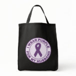 I Wear Purple For My Husband bags