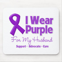 I Wear Purple For My Husband Mouse Pads
